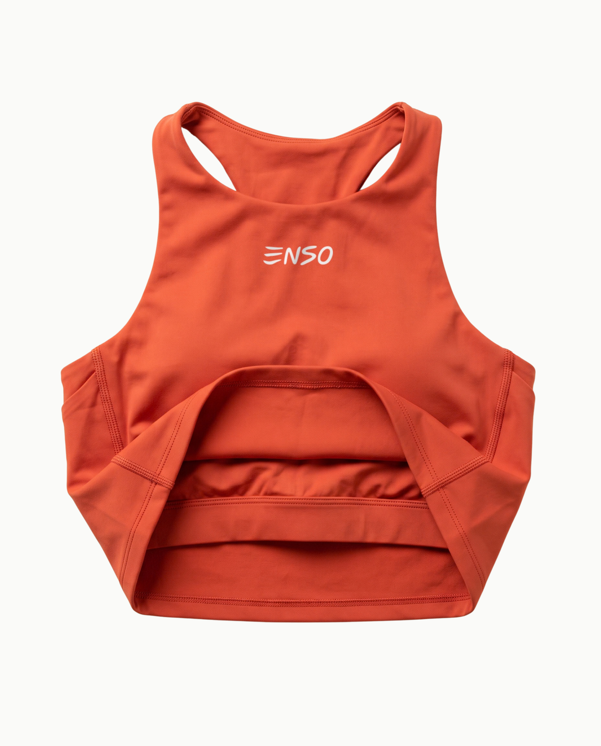 Women's Threshold Crop in Ember, inner band detail