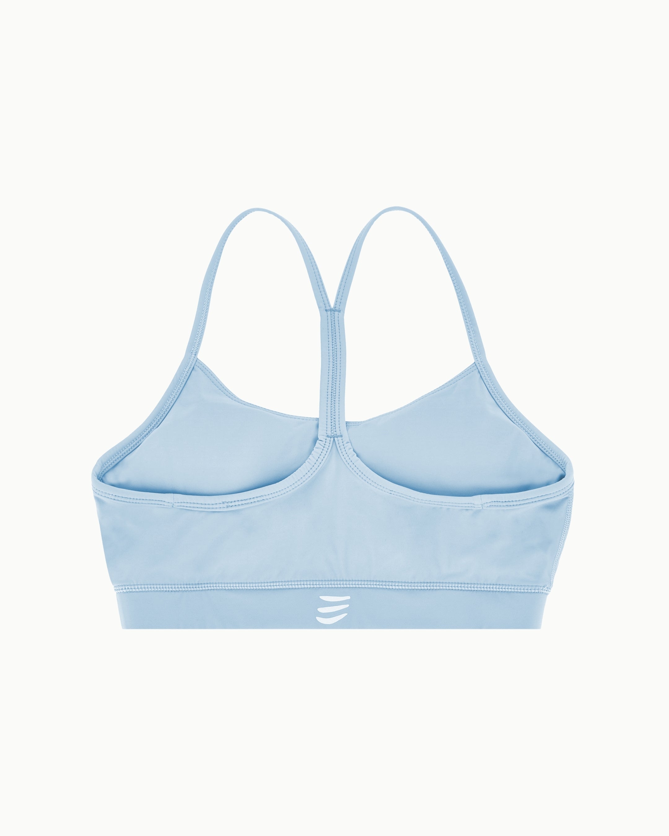Women's Drift Bra in Ice, flat lay back