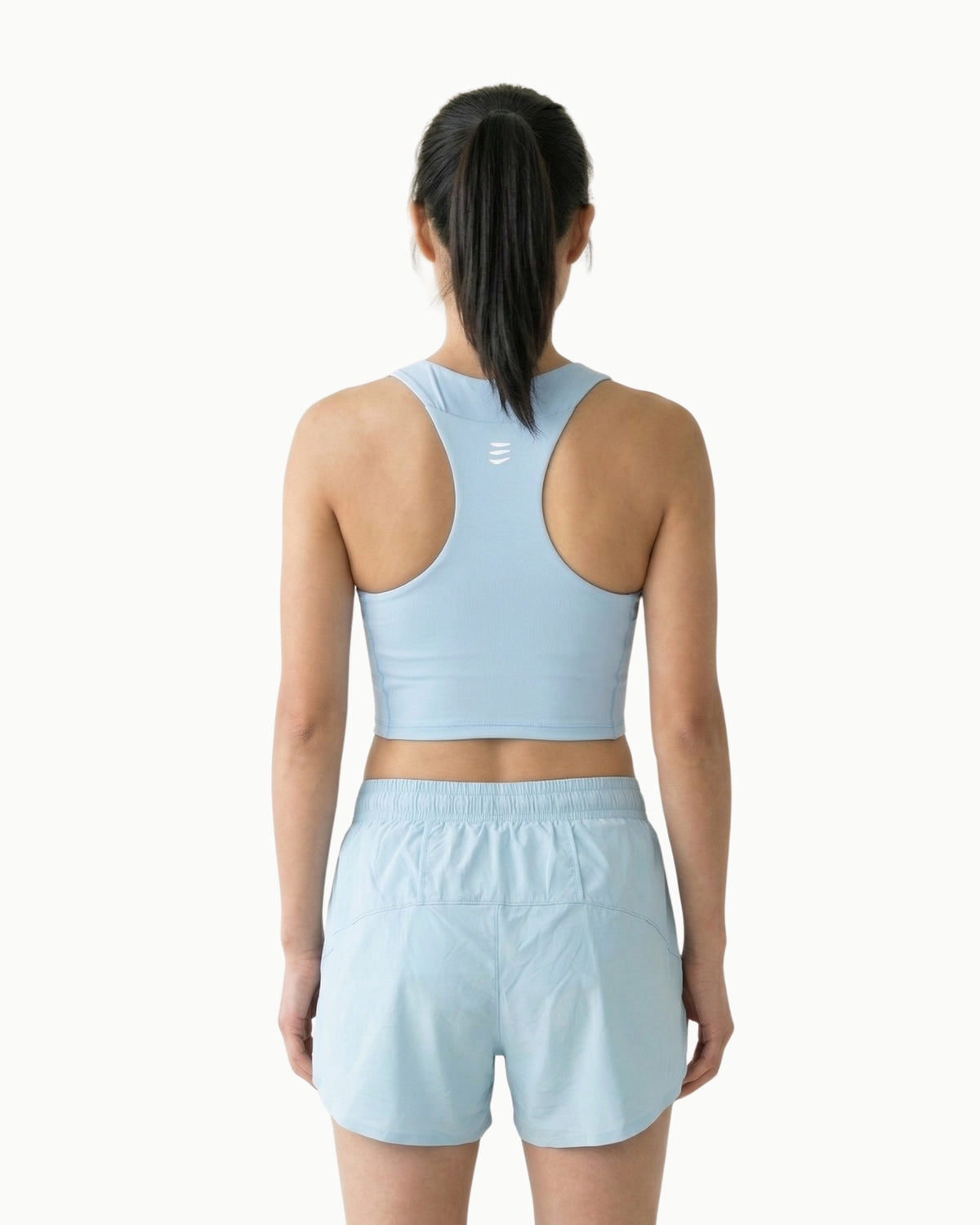 Women's Threshold Crop in Powder Blue, back view
