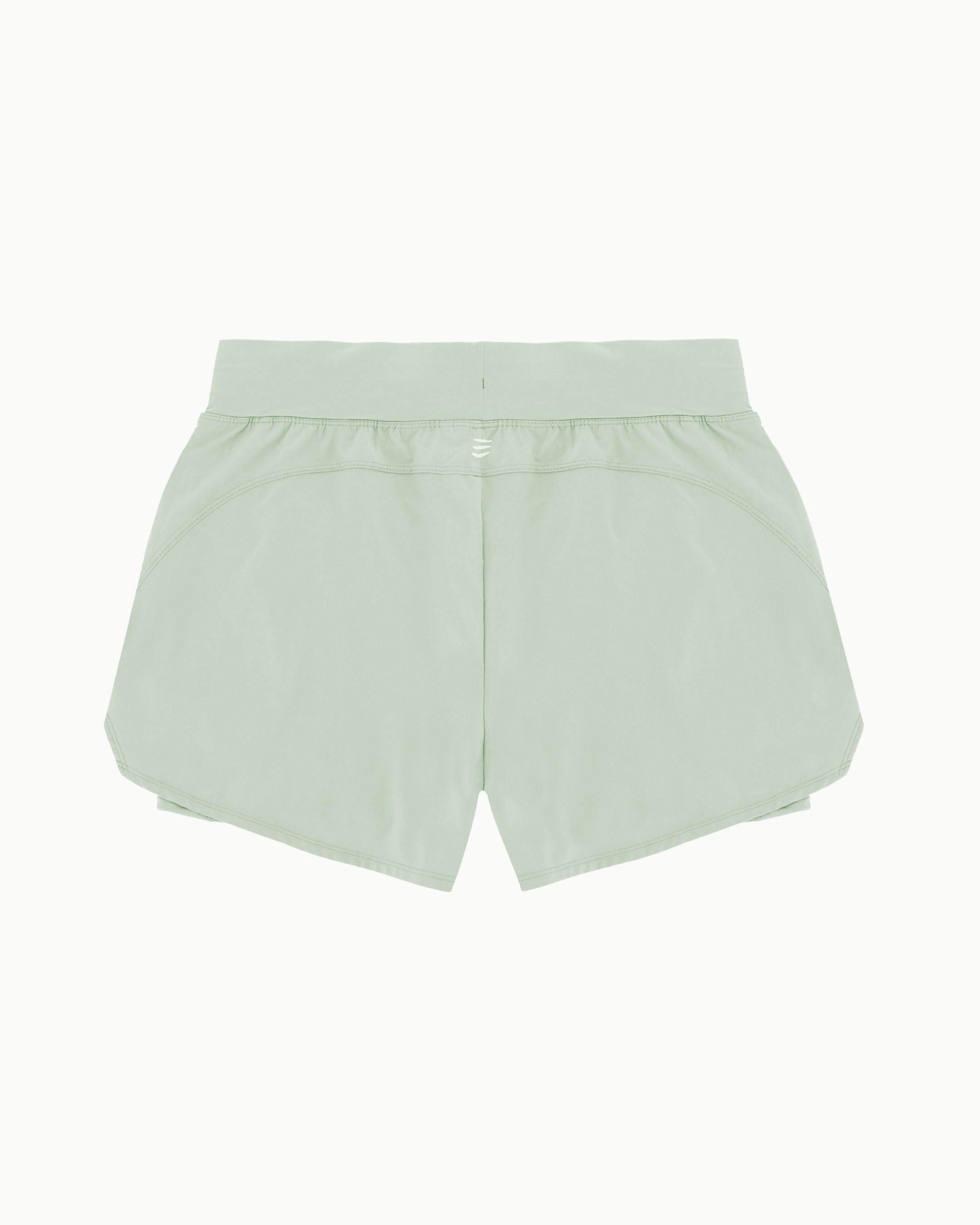 Women's Training Short in Desert Sage, flat lay back