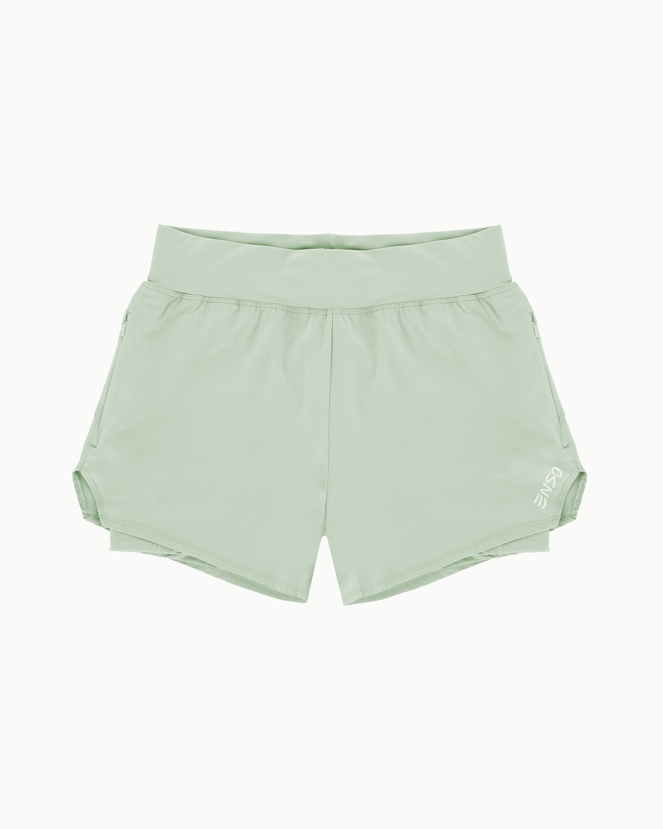 Women's Training Short in Desert Sage, flat lay front