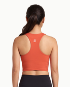 Women's Threshold Crop in Ember, racerback close-up