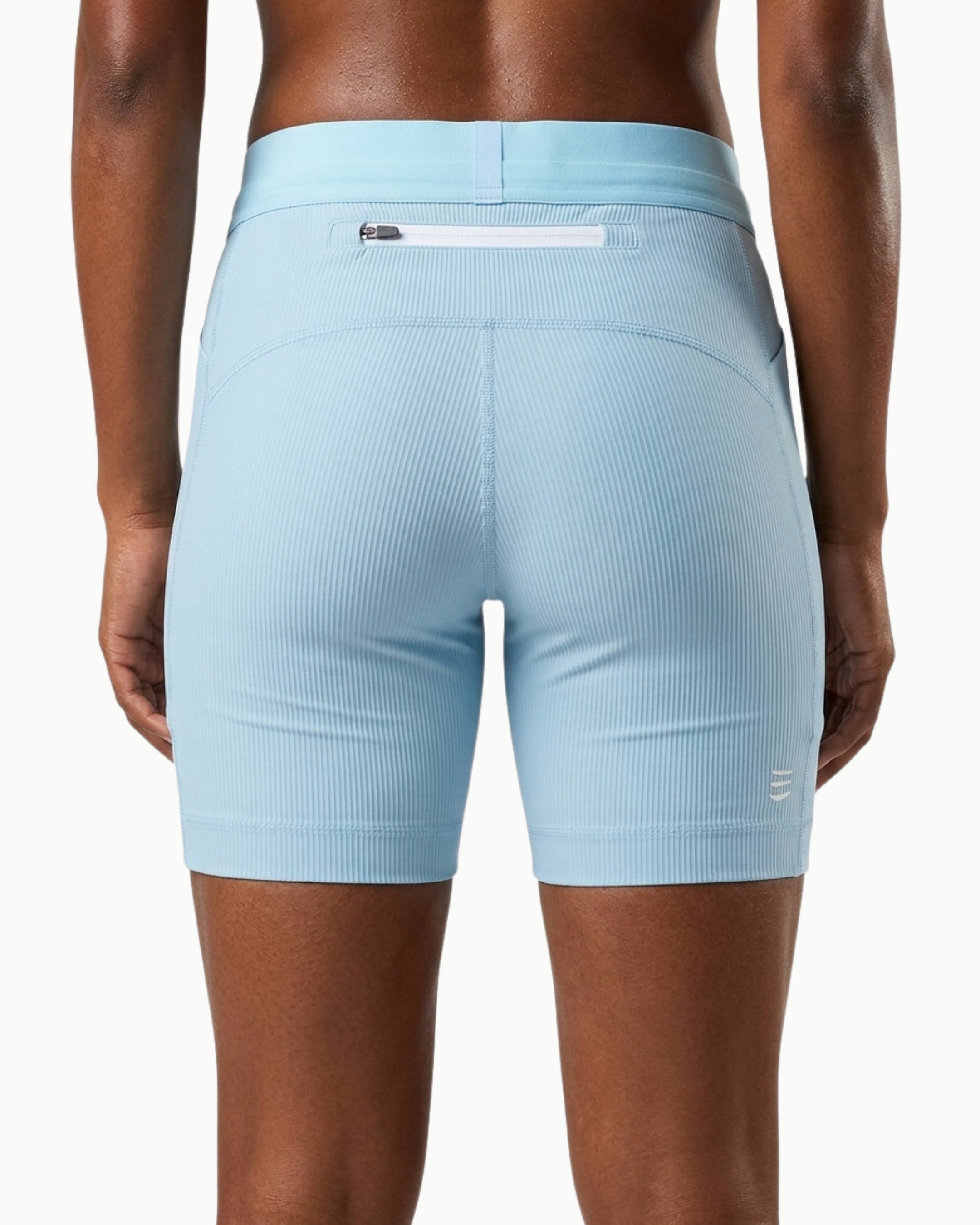 Women's Contour Short in Powder Blue, back view