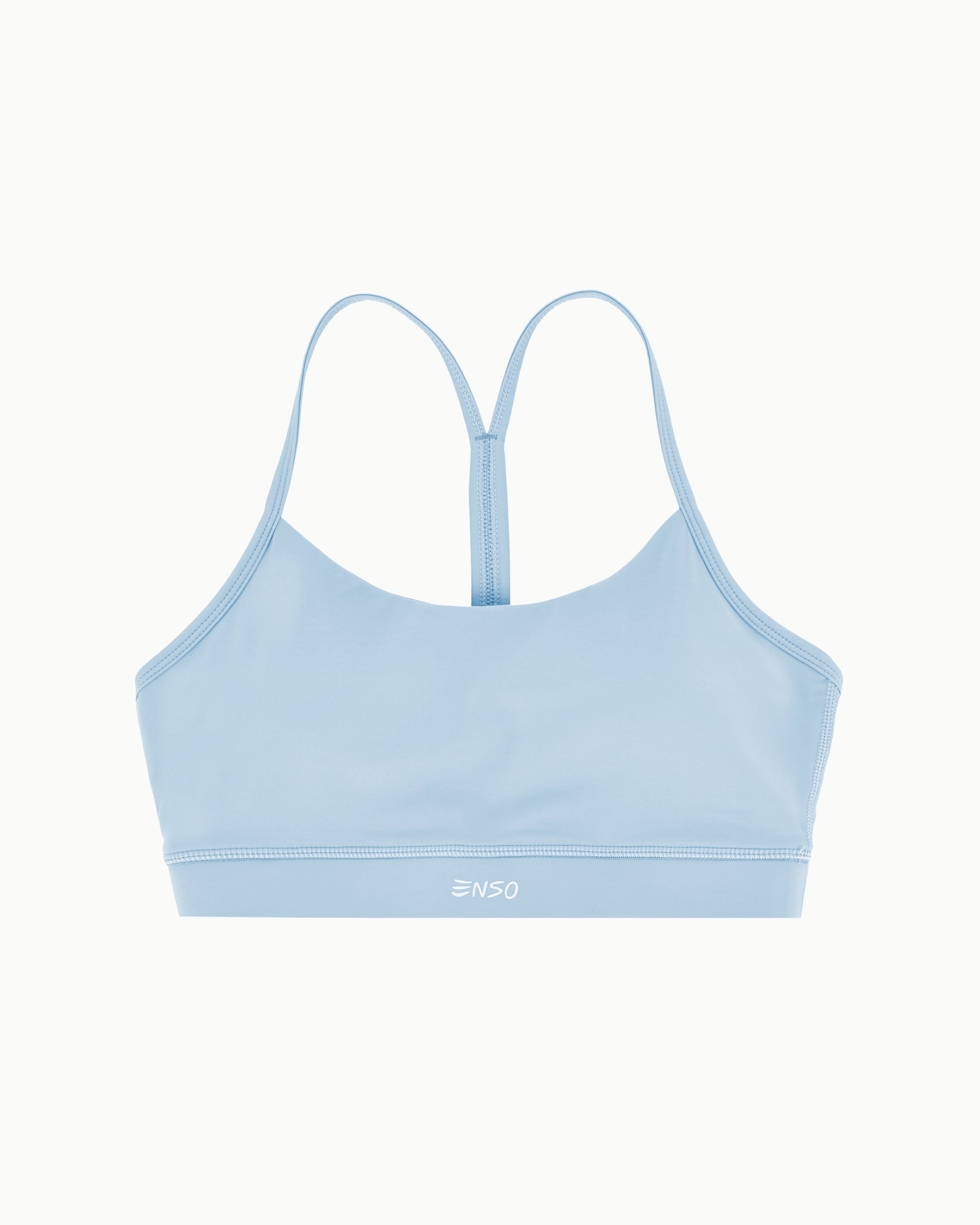 Women's Drift Bra in Ice, flat lay front