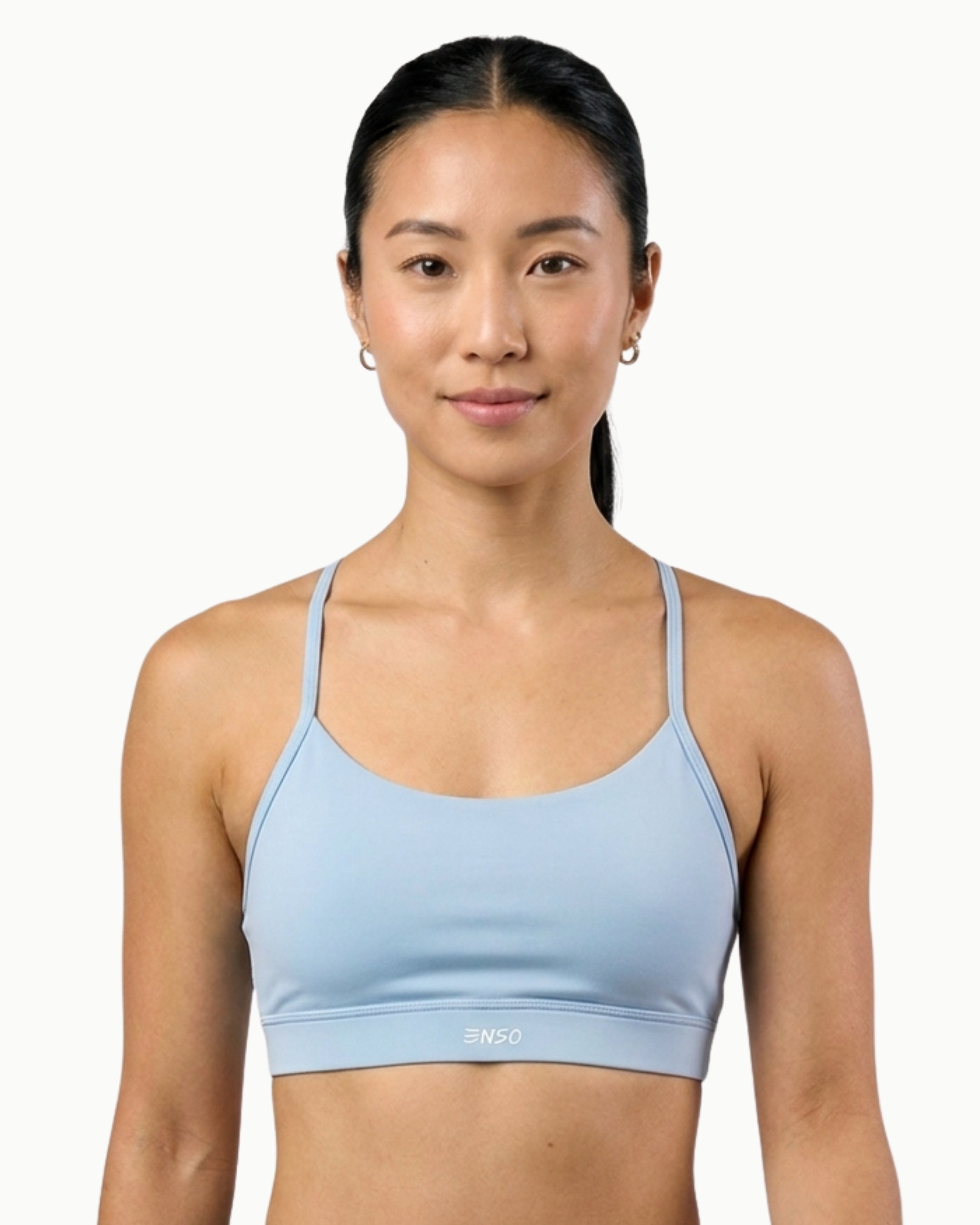 Women's Drift Bra in Ice, front view on model