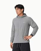 Men's Element Jacket in Ultimate Grey, back view on model