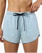 Women's Rhythm Short in Powder Blue, front view on model