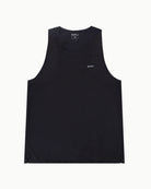 Men's Stride Singlet in Black, flat lay front