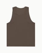 Men's Stride Singlet in Chocolate Martini, flat lay back