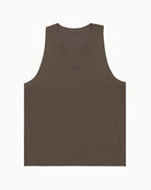 Men's Stride Singlet in Chocolate Martini, flat lay front