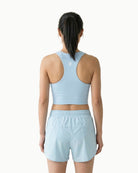 Women's Threshold Crop in Powder Blue, back view