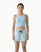 Women's Threshold Crop in Powder Blue, front view