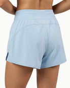 Women's Training Short in Ice, back view on model