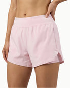 Women's Training Short in Marshmallow, front view on model