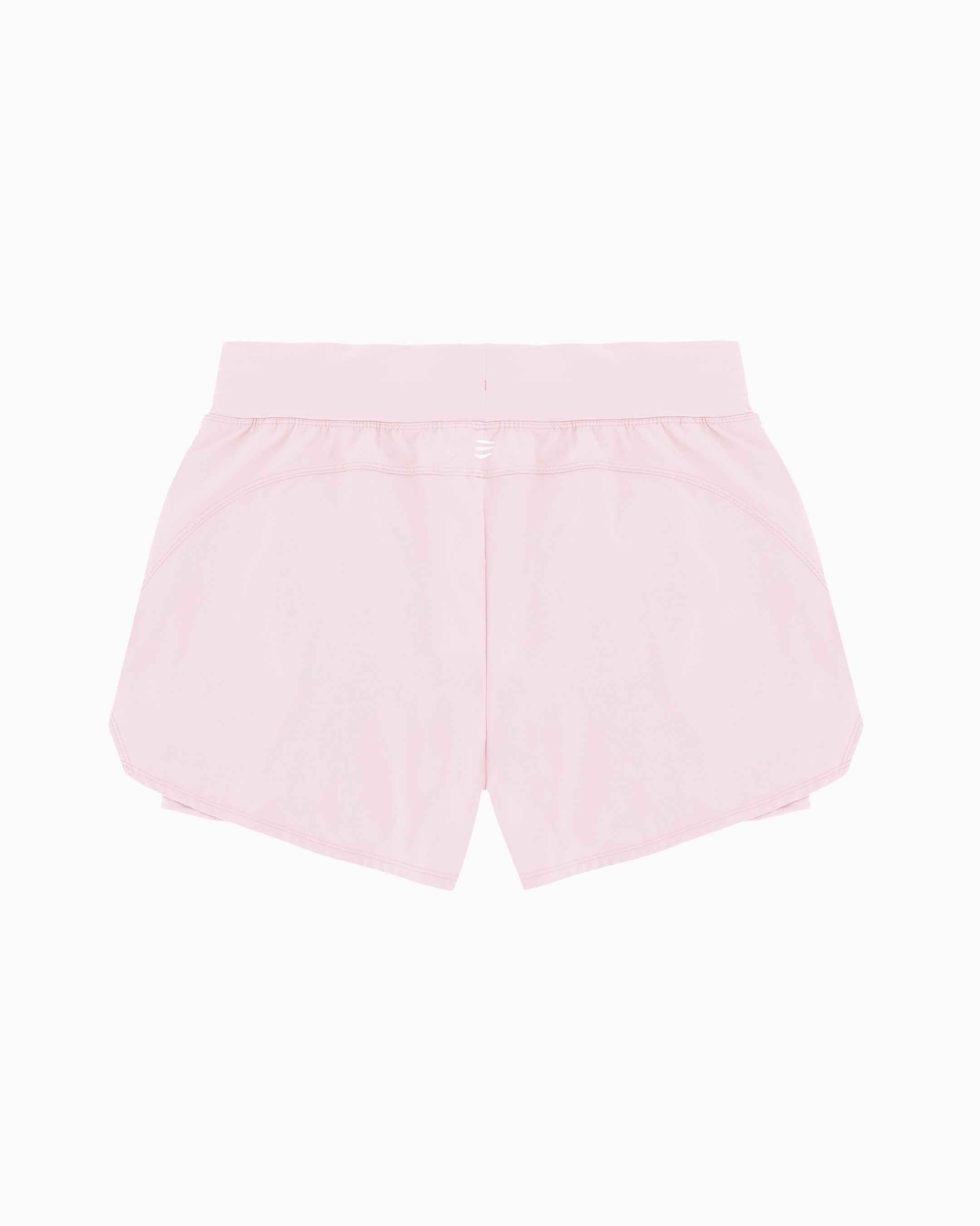 Women's Training Short in Marshmallow, flat lay back